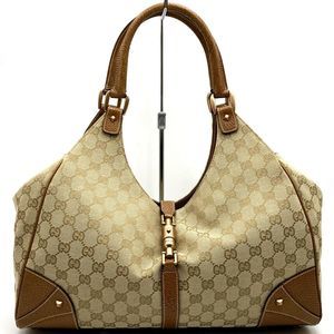 Gucci New Jackie Leather Shoulder Bag Beige